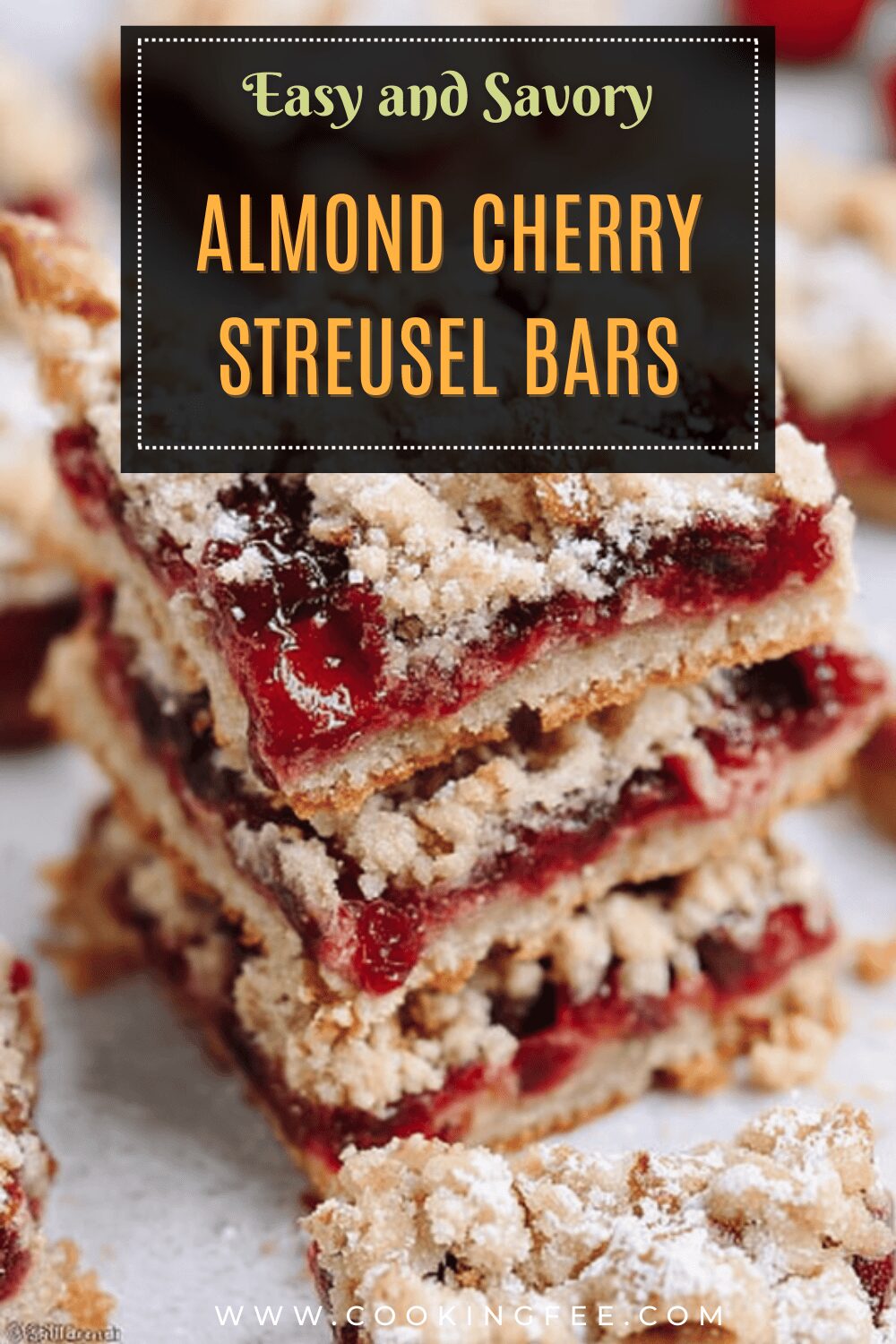 Almond Cherry Streusel Bars