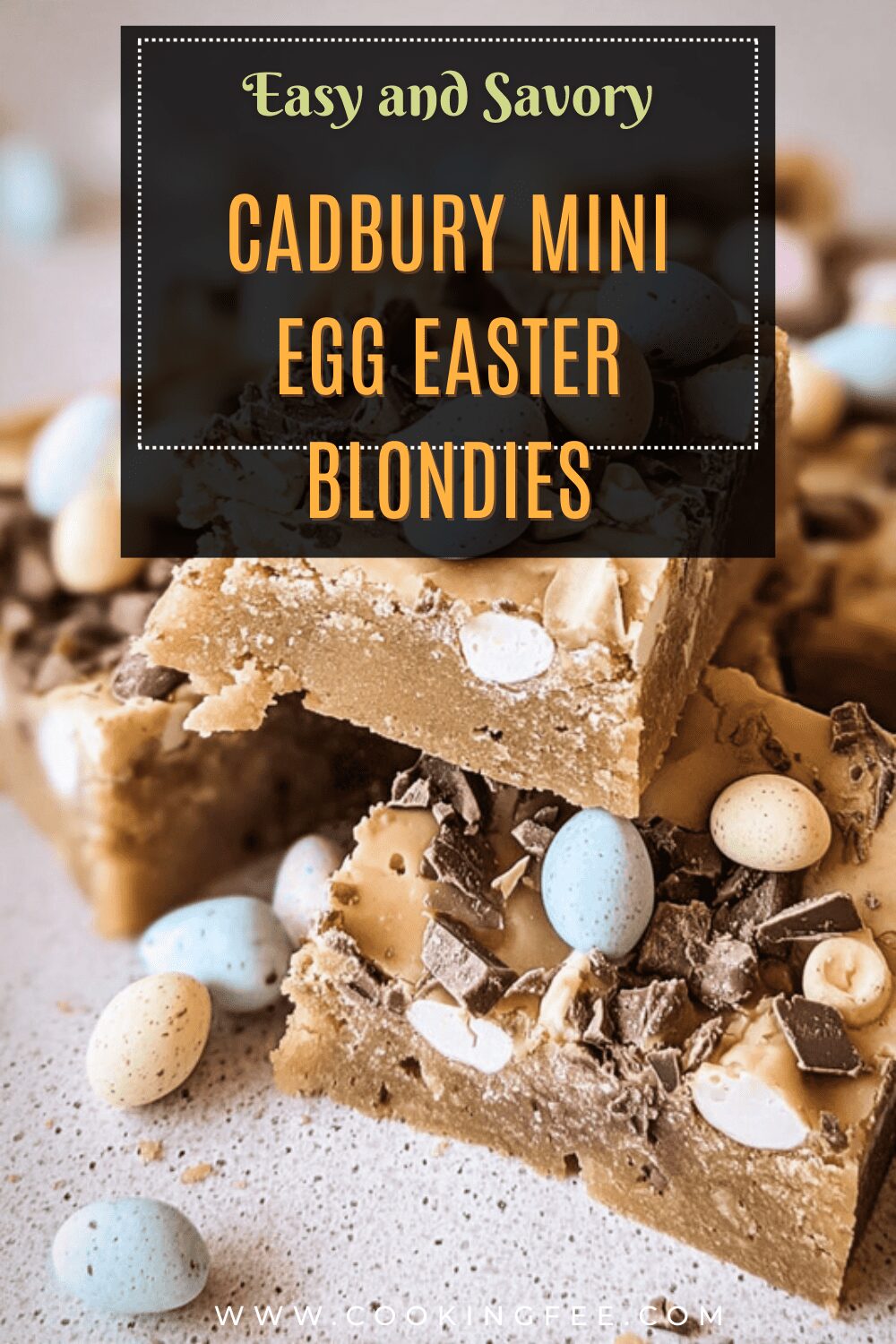 Cadbury Mini Egg Easter Blondies