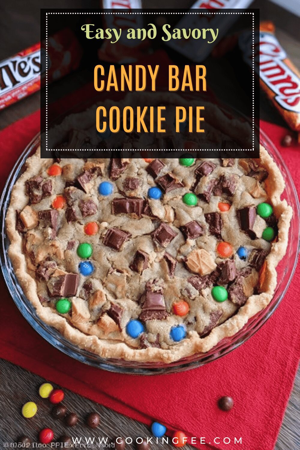 Candy Bar Cookie Pie