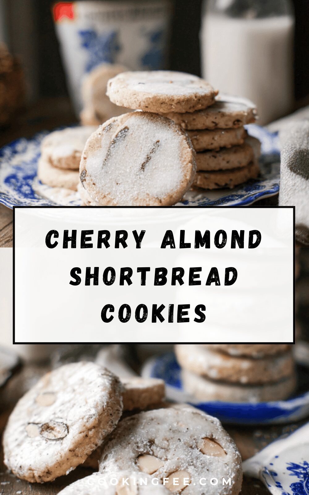 Cherry Almond Shortbread Cookies
