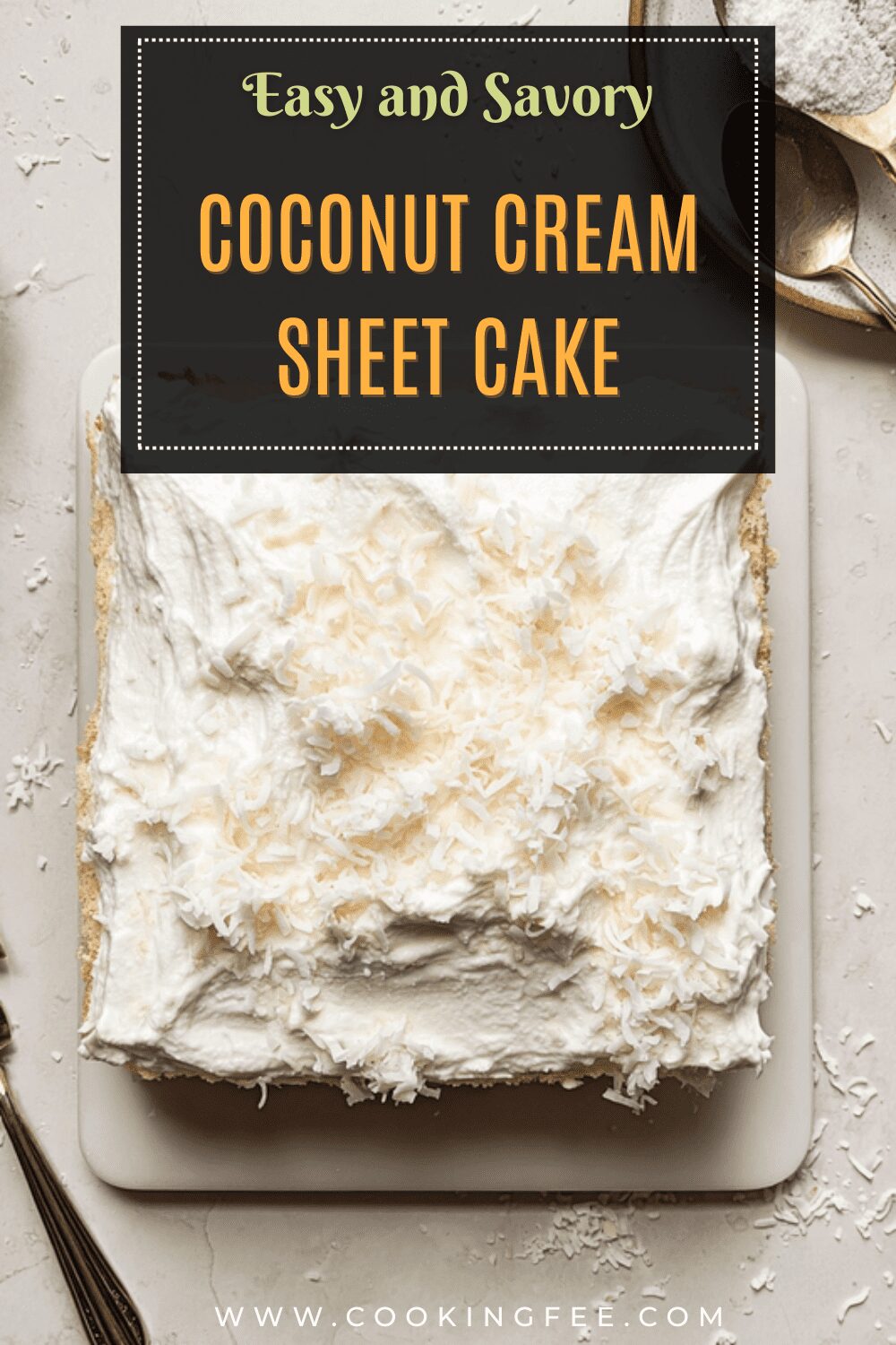Coconut Cream Sheet Cake