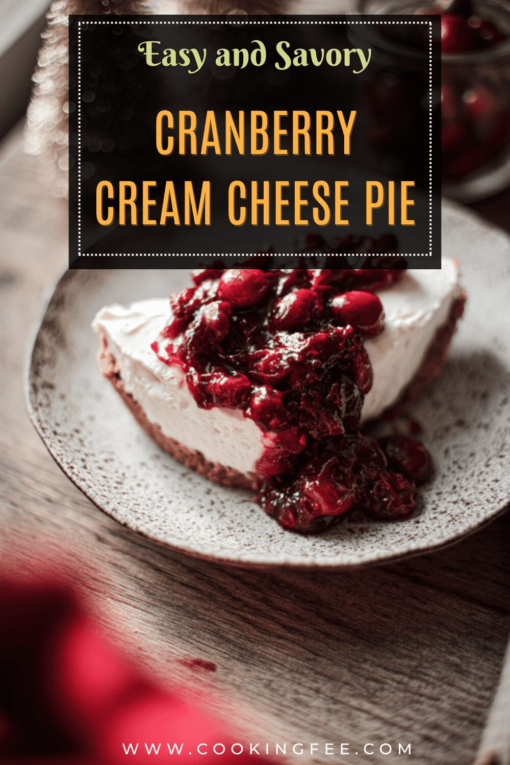 Cranberry Cream Cheese Pie