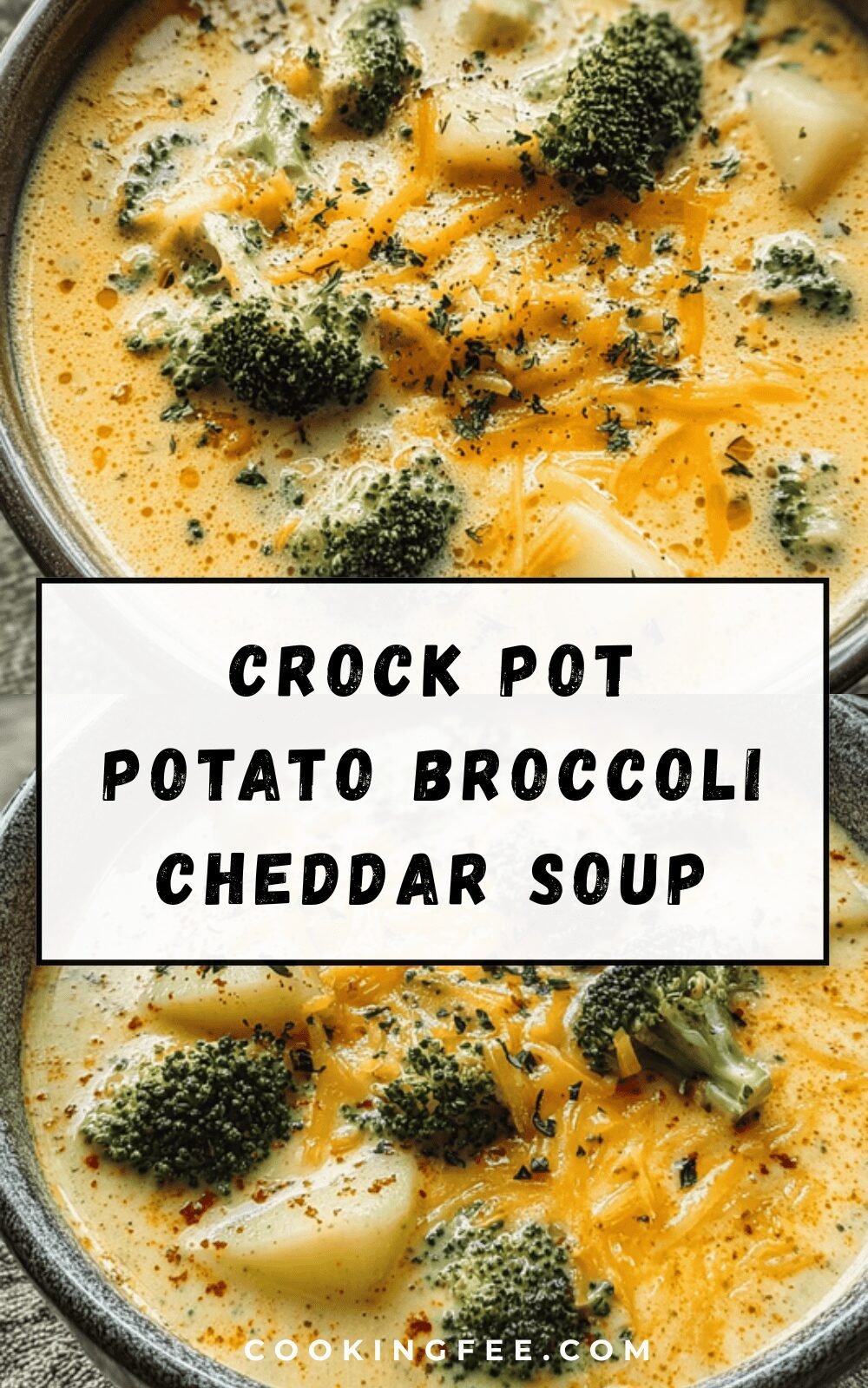 Crock Pot Potato Broccoli Cheddar Soup