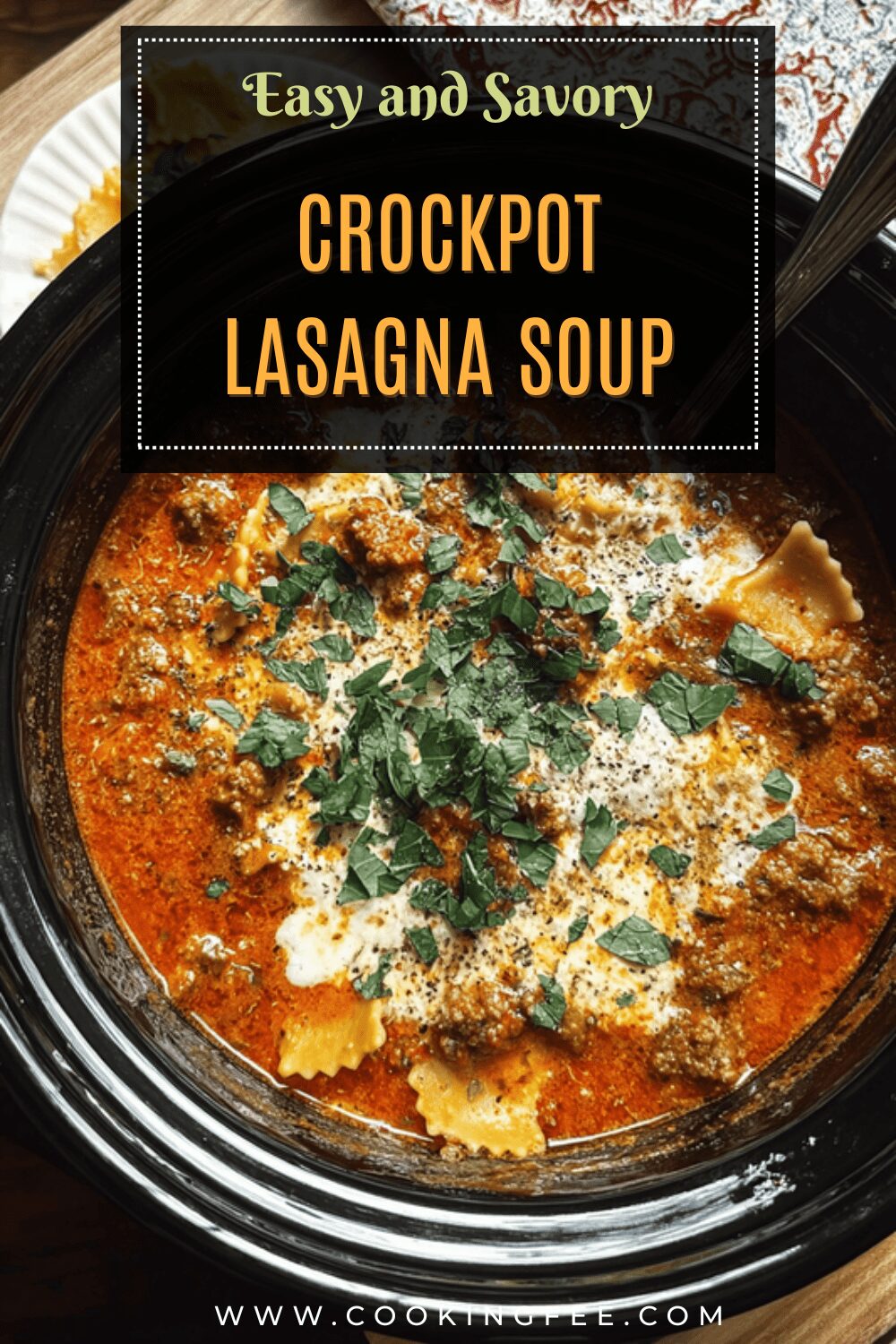 Crockpot Lasagna Soup