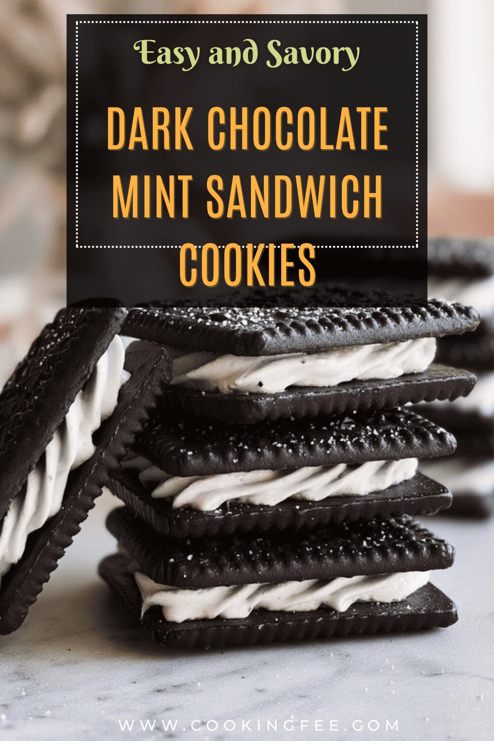 Dark Chocolate Mint Sandwich Cookies