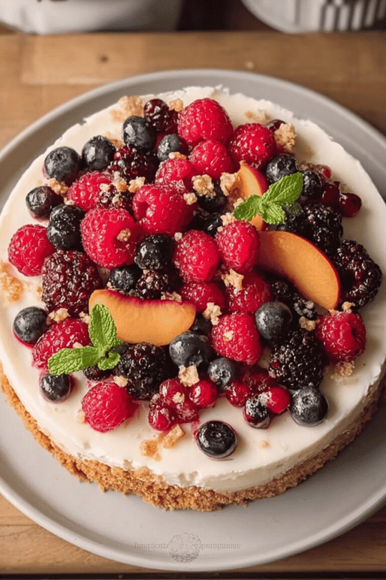 Easy Summer Berry And Peach Cheesecake Recipe 54.Png