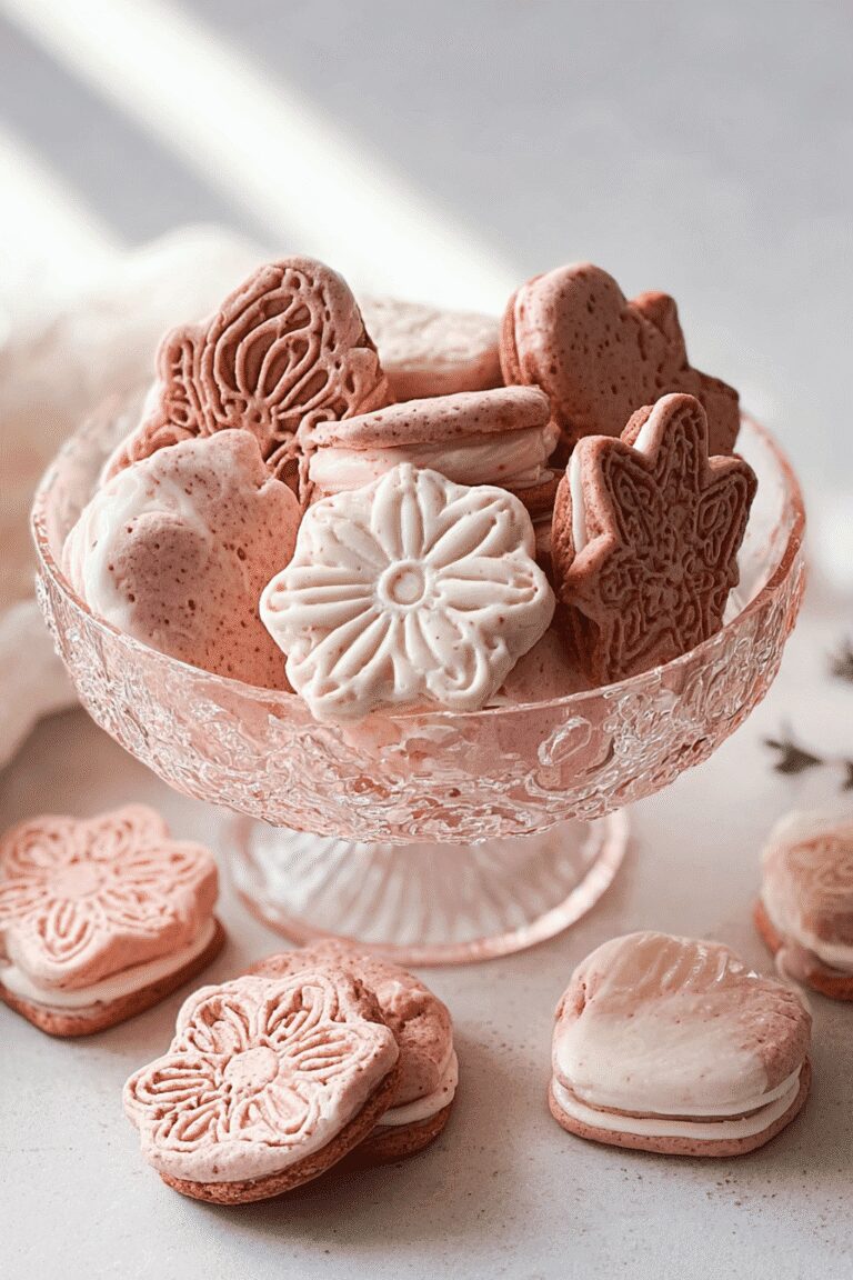 Flower Shaped Strawberry Lemon Sandwich Cookies 65.Png