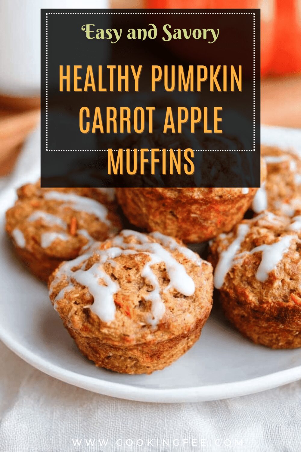Healthy Pumpkin Carrot Apple Muffins