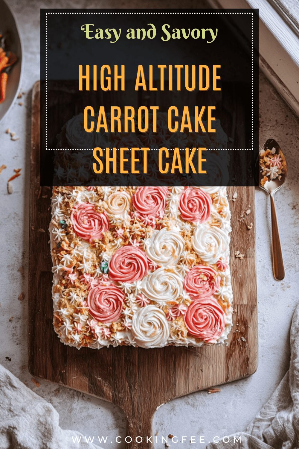 High Altitude Carrot Cake Sheet Cake