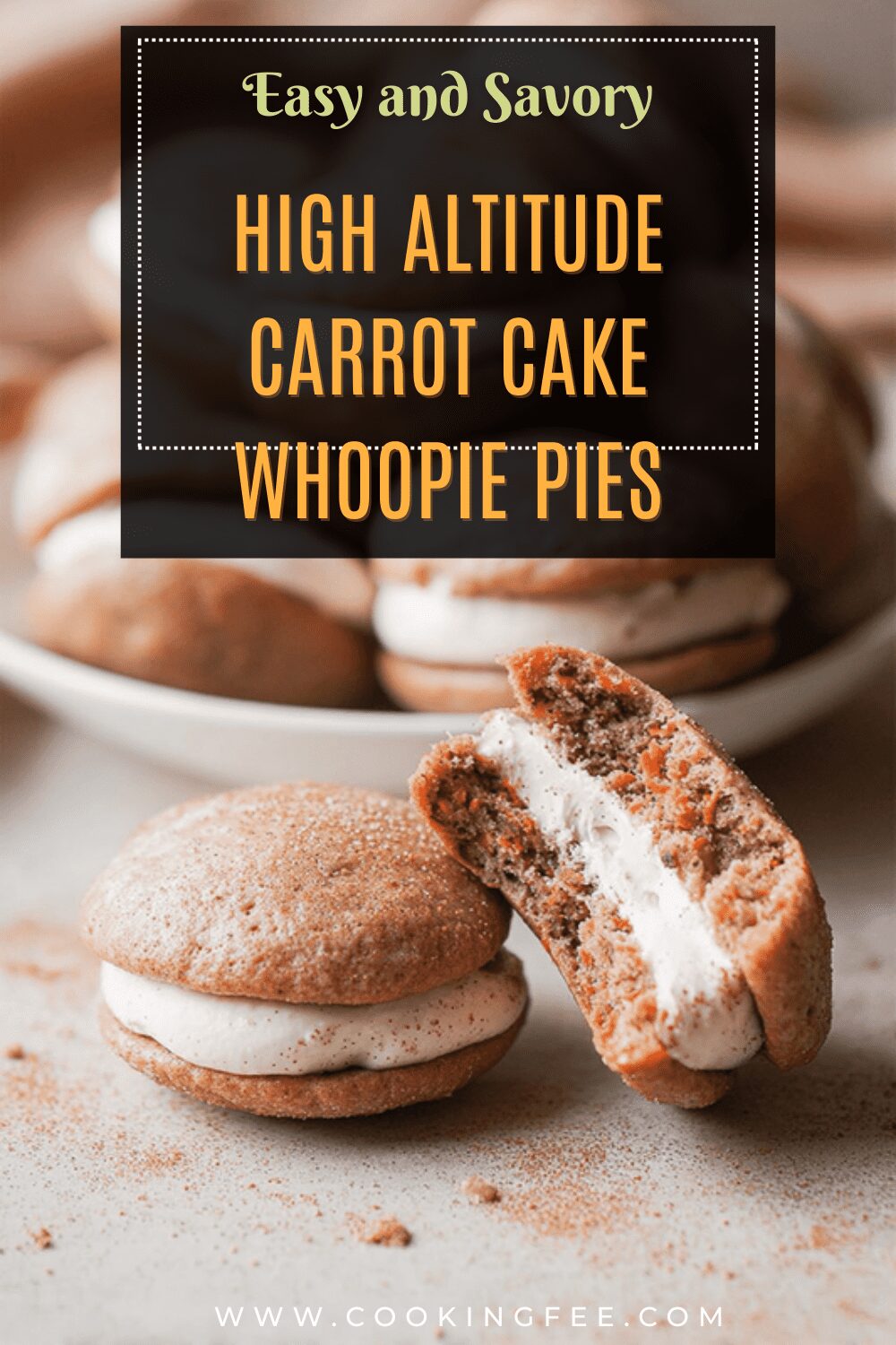 High Altitude Carrot Cake Whoopie Pies