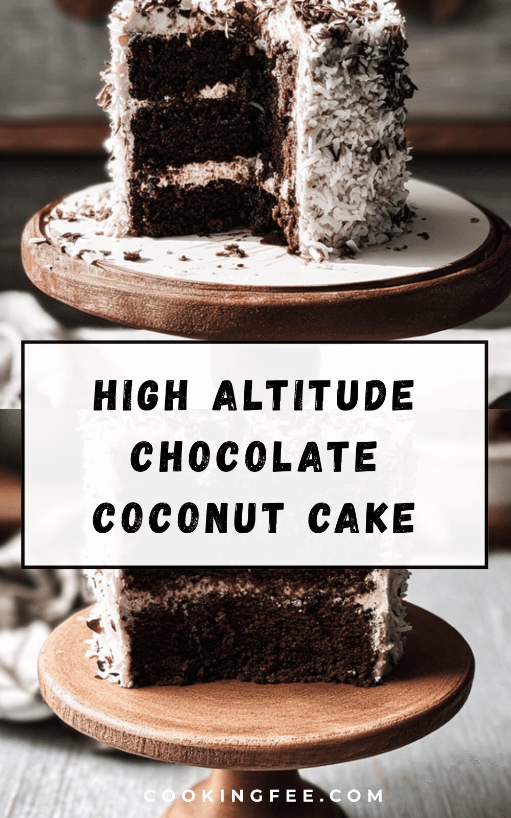 High Altitude Chocolate Coconut Cake
