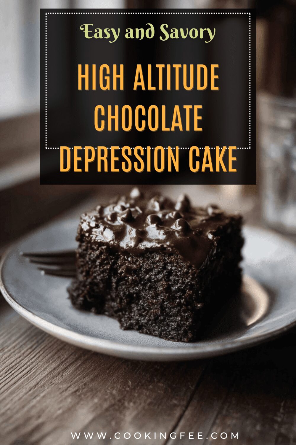 High Altitude Chocolate Depression Cake