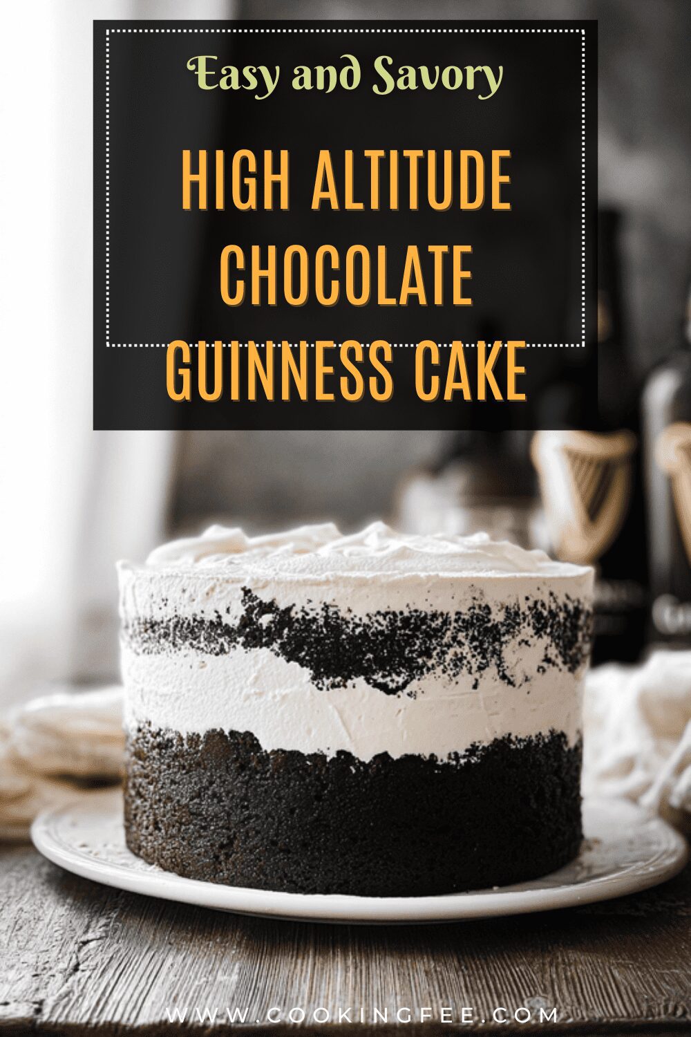 High Altitude Chocolate Guinness Cake