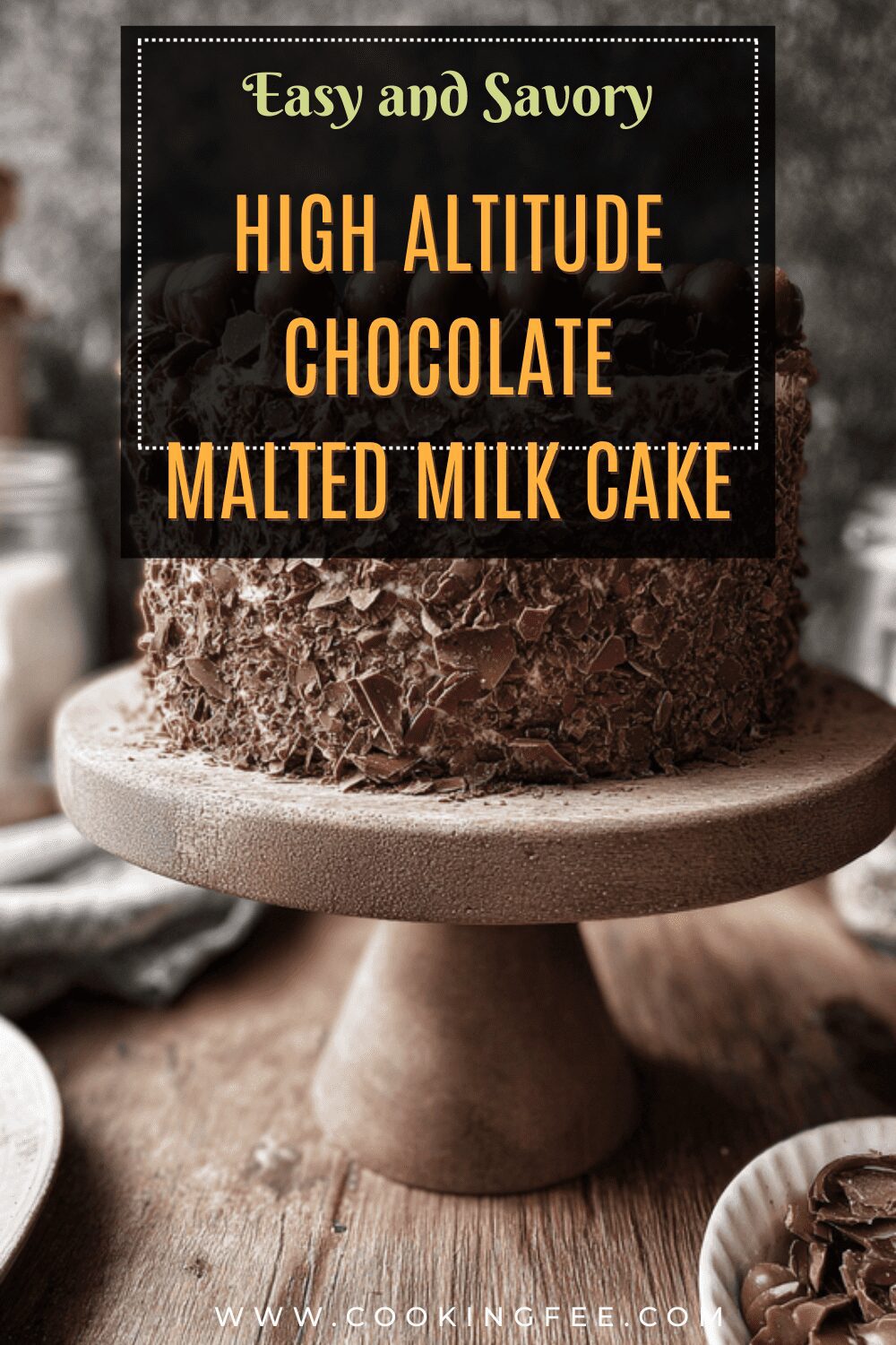 High Altitude Chocolate Malted Milk Cake