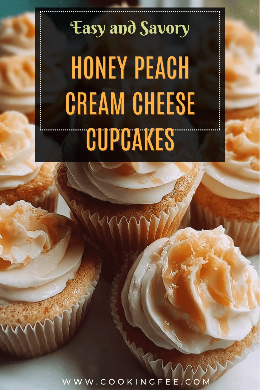 Honey Peach Cream Cheese Cupcakes