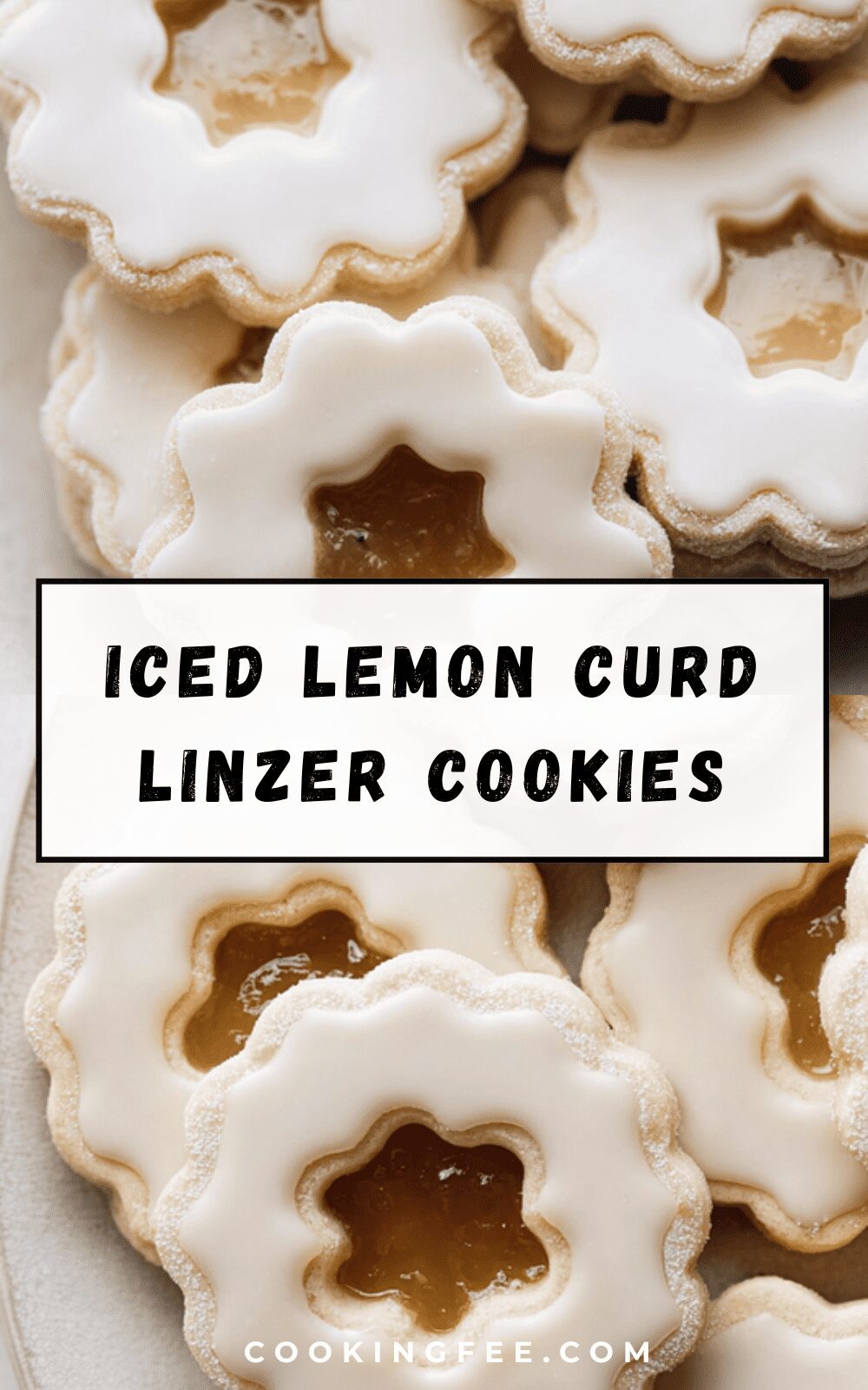 Iced Lemon Curd Linzer Cookies