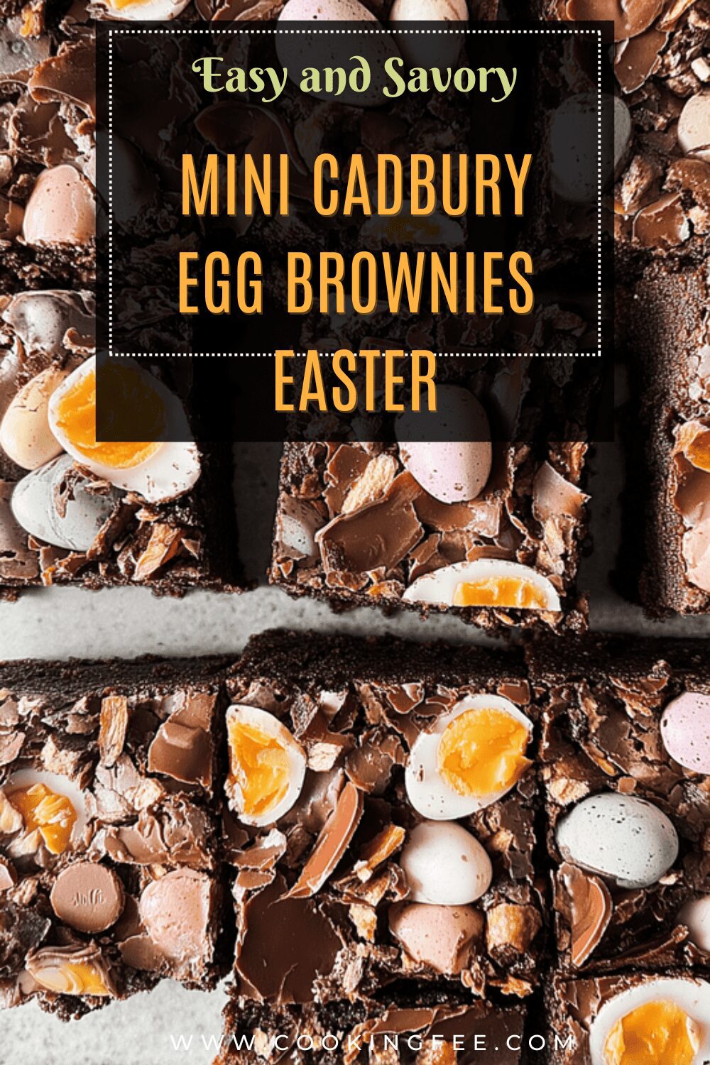 Mini Cadbury Egg Brownies Easter