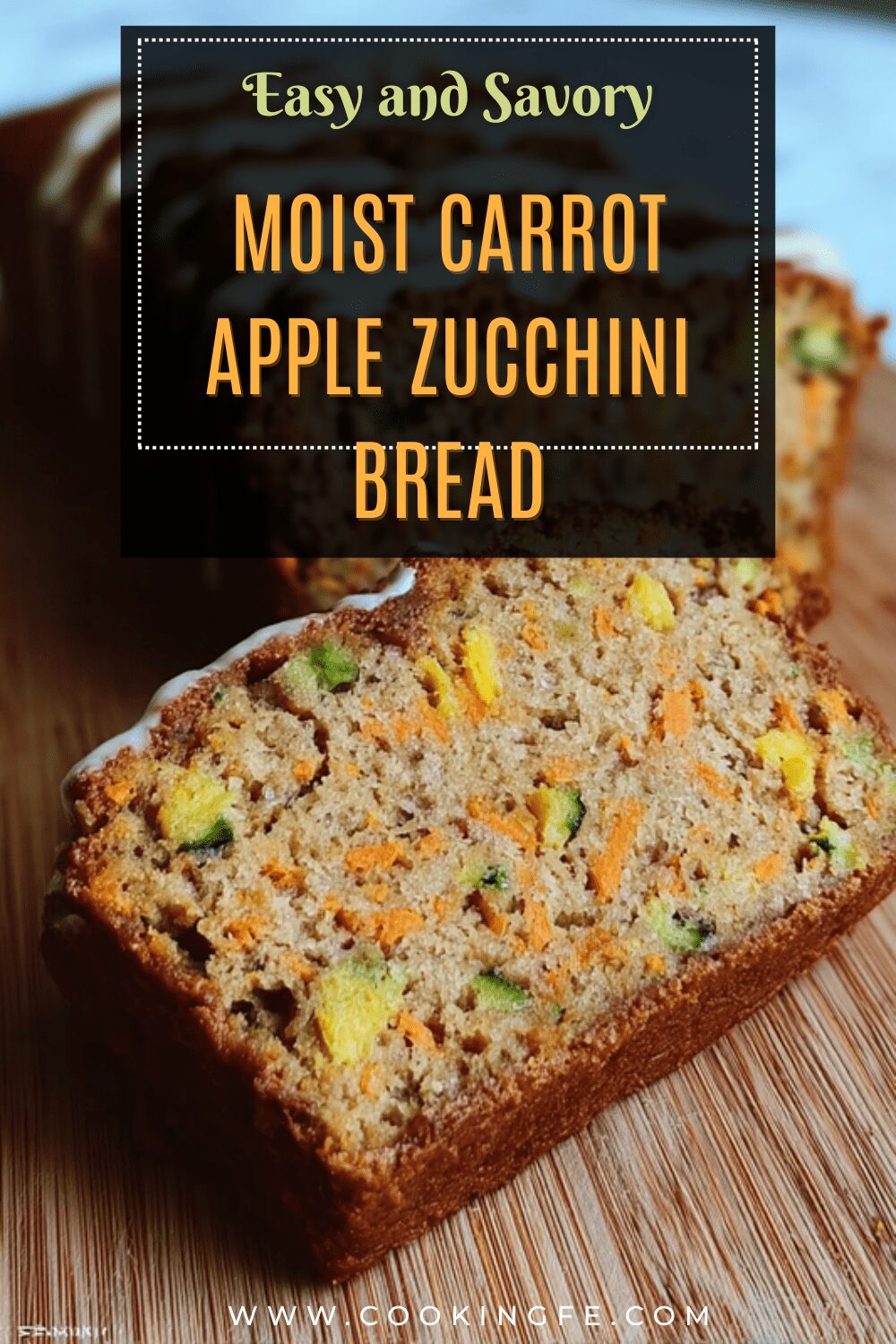 Moist Carrot Apple Zucchini Bread