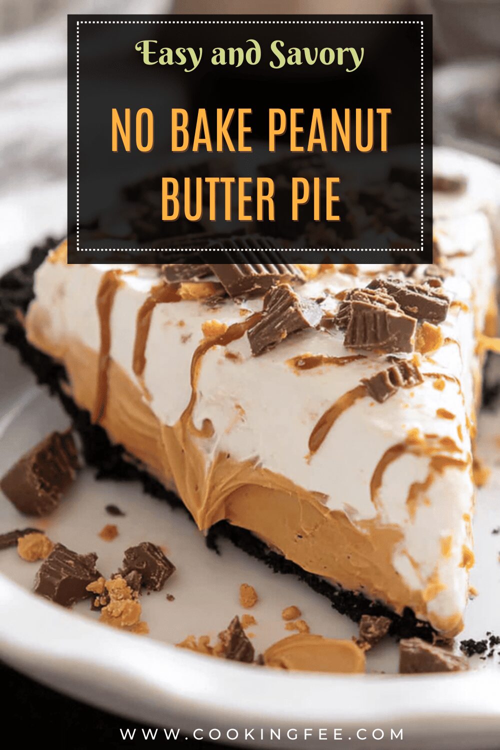 No Bake Peanut Butter Pie