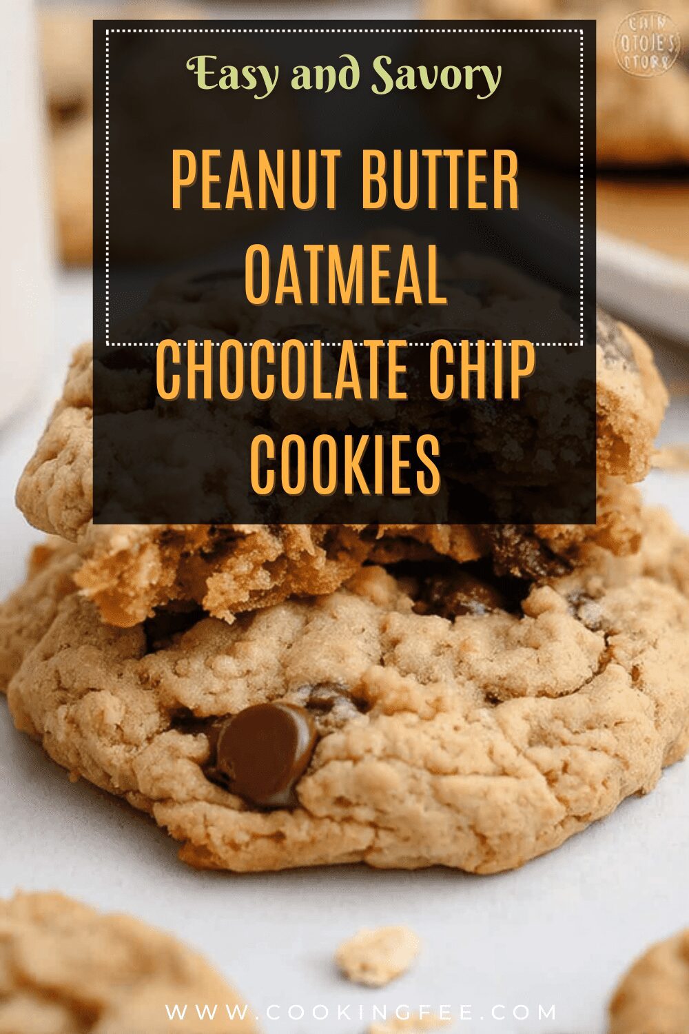 Peanut Butter Oatmeal Chocolate Chip Cookies