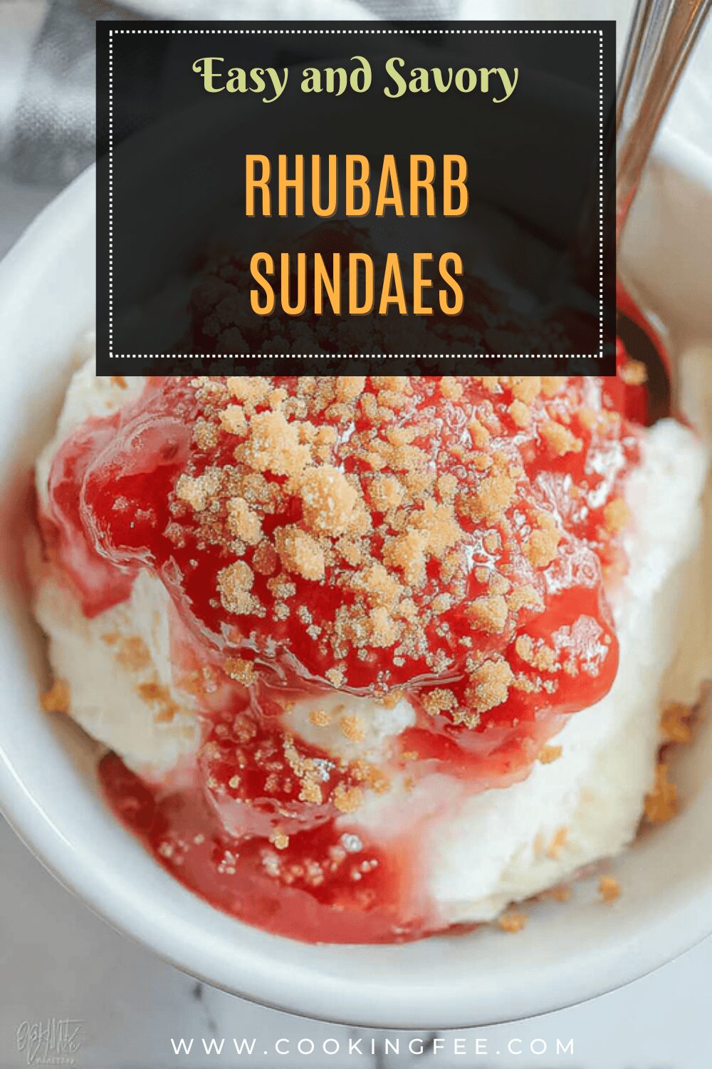 Rhubarb Sundaes