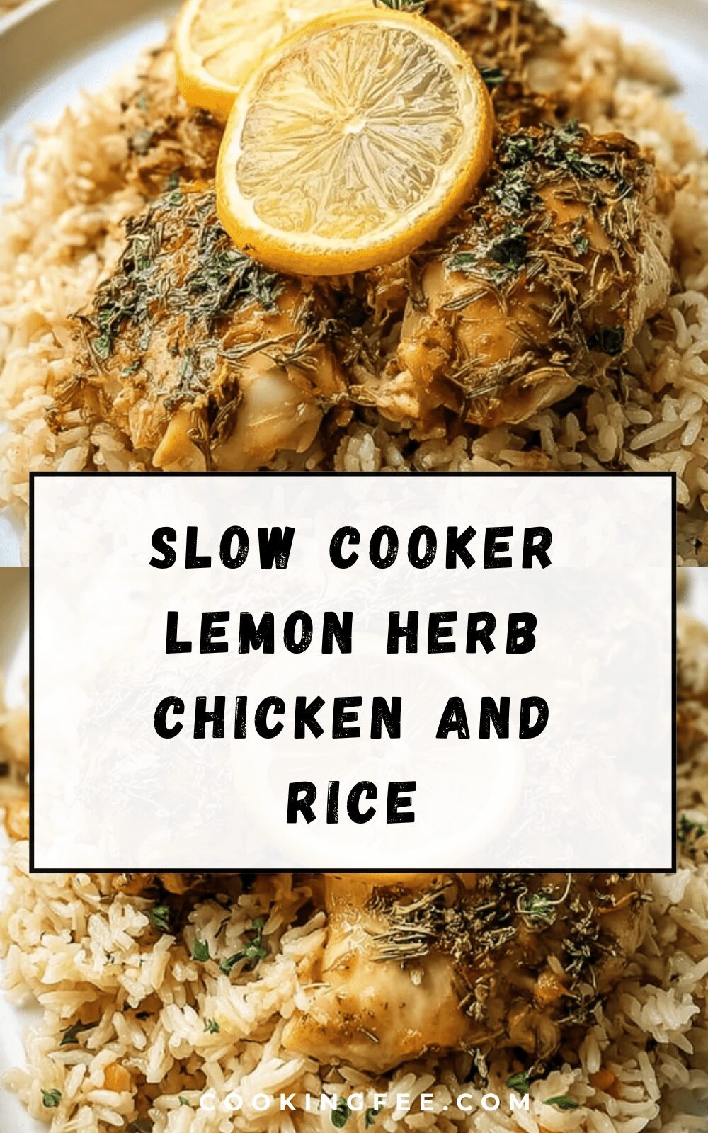 Slow Cooker Lemon Herb Chicken And Rice