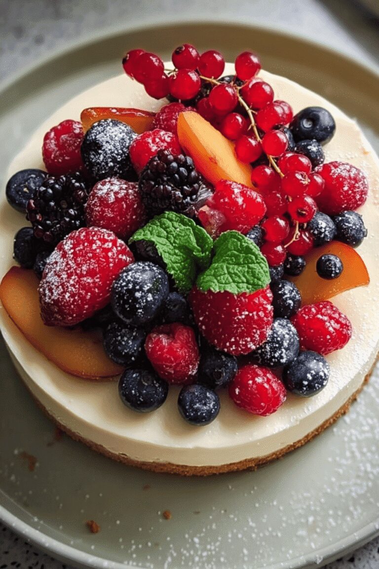 Summer Berry And Peach Cheesecake Recipe 47.Png