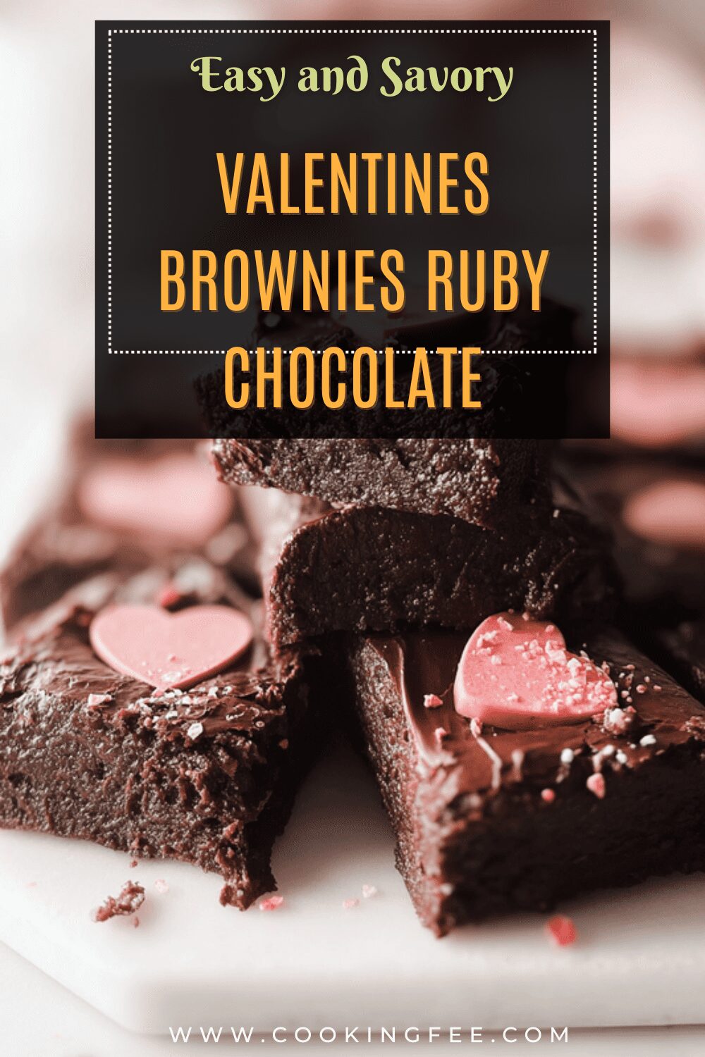 Valentines Brownies Ruby Chocolate