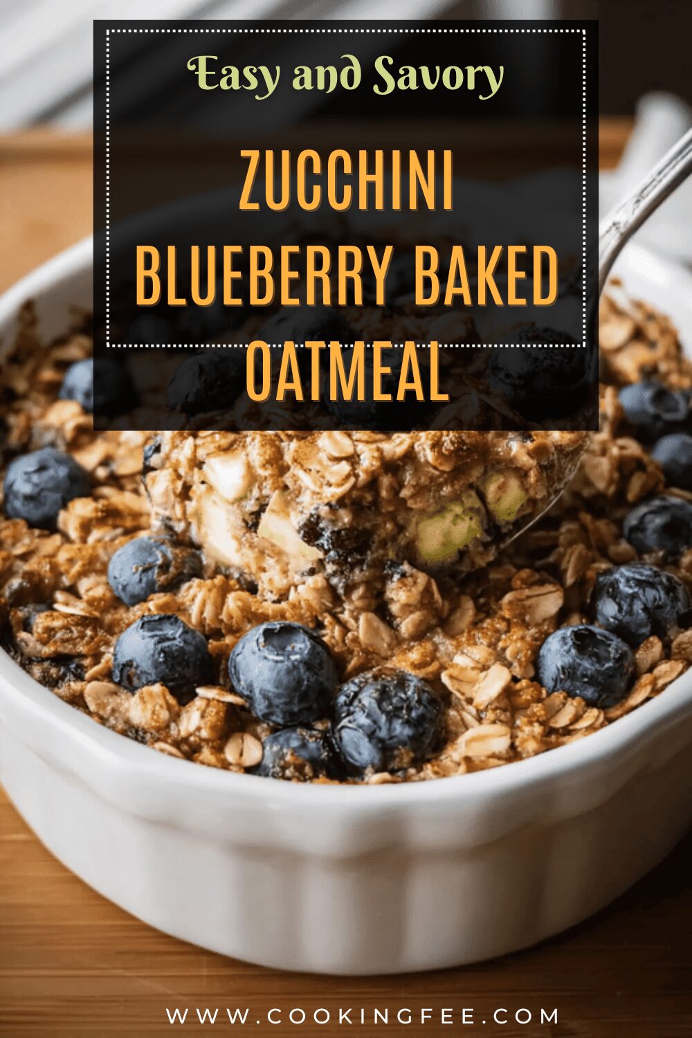 Zucchini Blueberry Baked Oatmeal