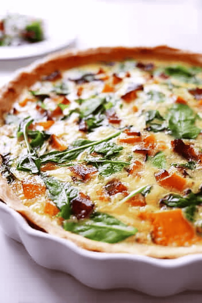 Butternut Squash, Arugula And Bacon Quiche 8 Butternut Squash Arugula And Bacon Quiche 91.Png