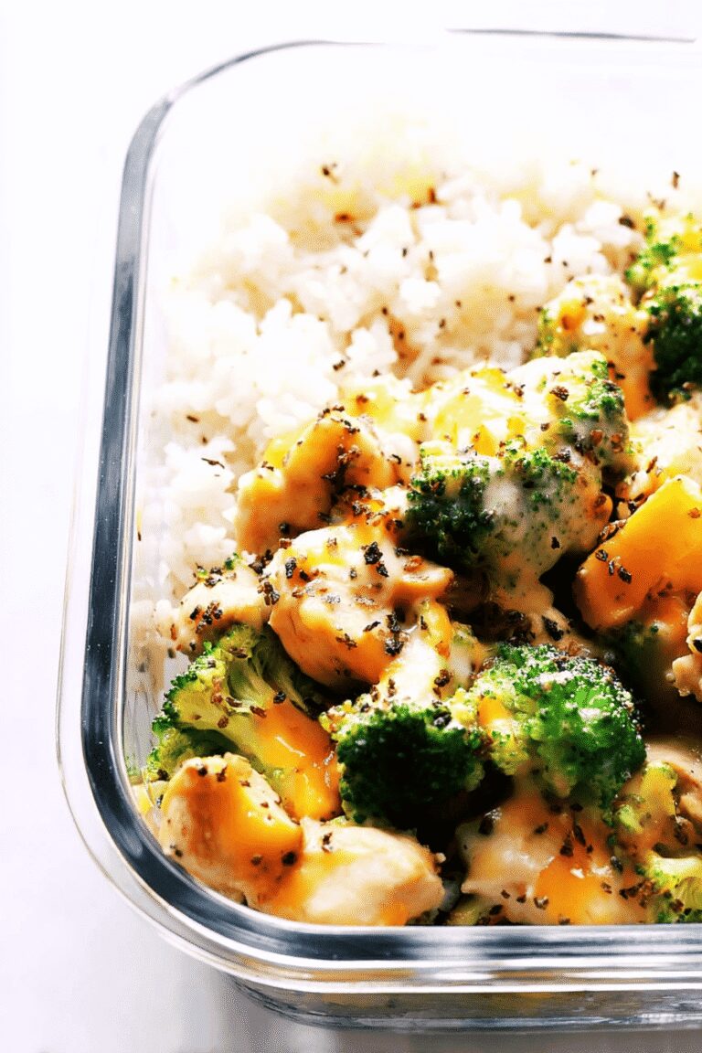Cheesy Broccoli Chicken Rice Bowls Meal Prep 95.Png