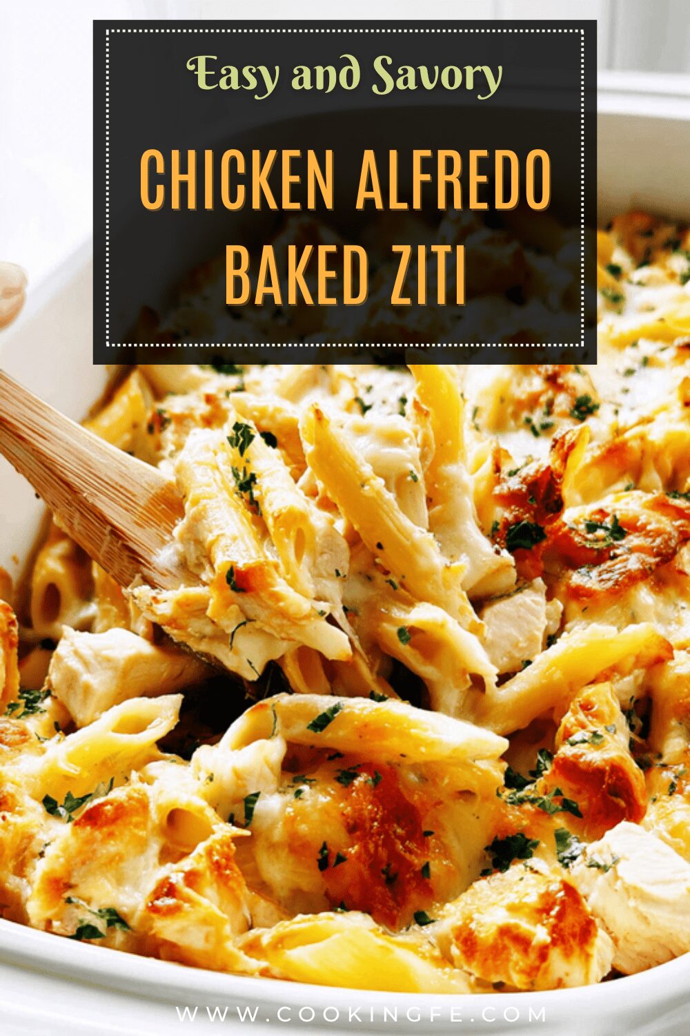 Chicken Alfredo Baked Ziti