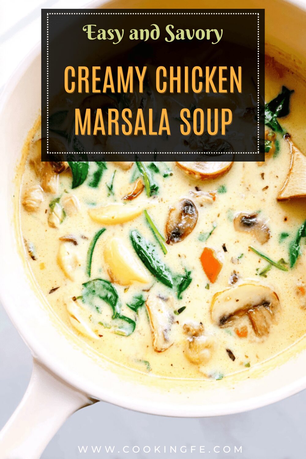 Creamy Chicken Marsala Soup