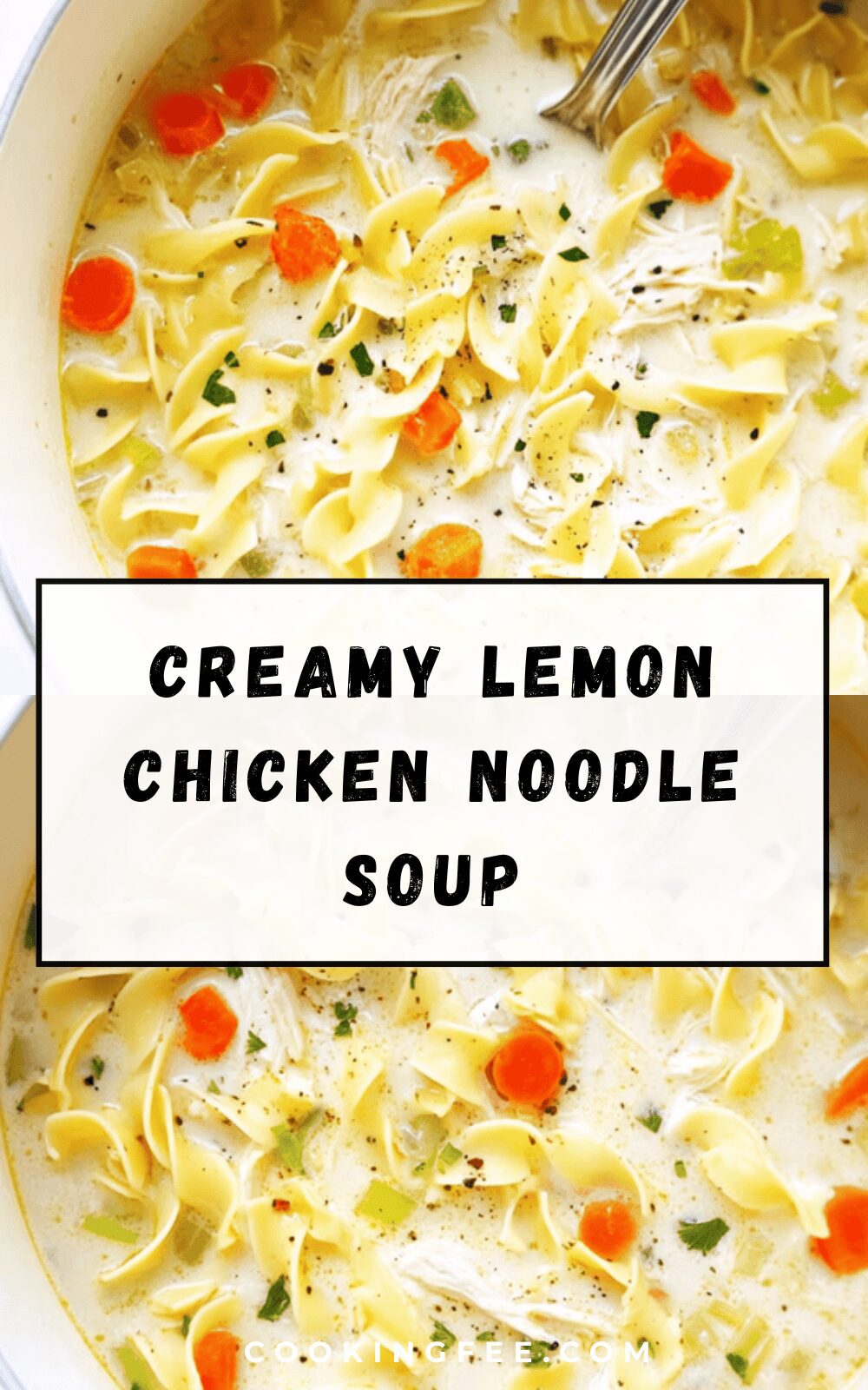 Creamy Lemon Chicken Noodle Soup
