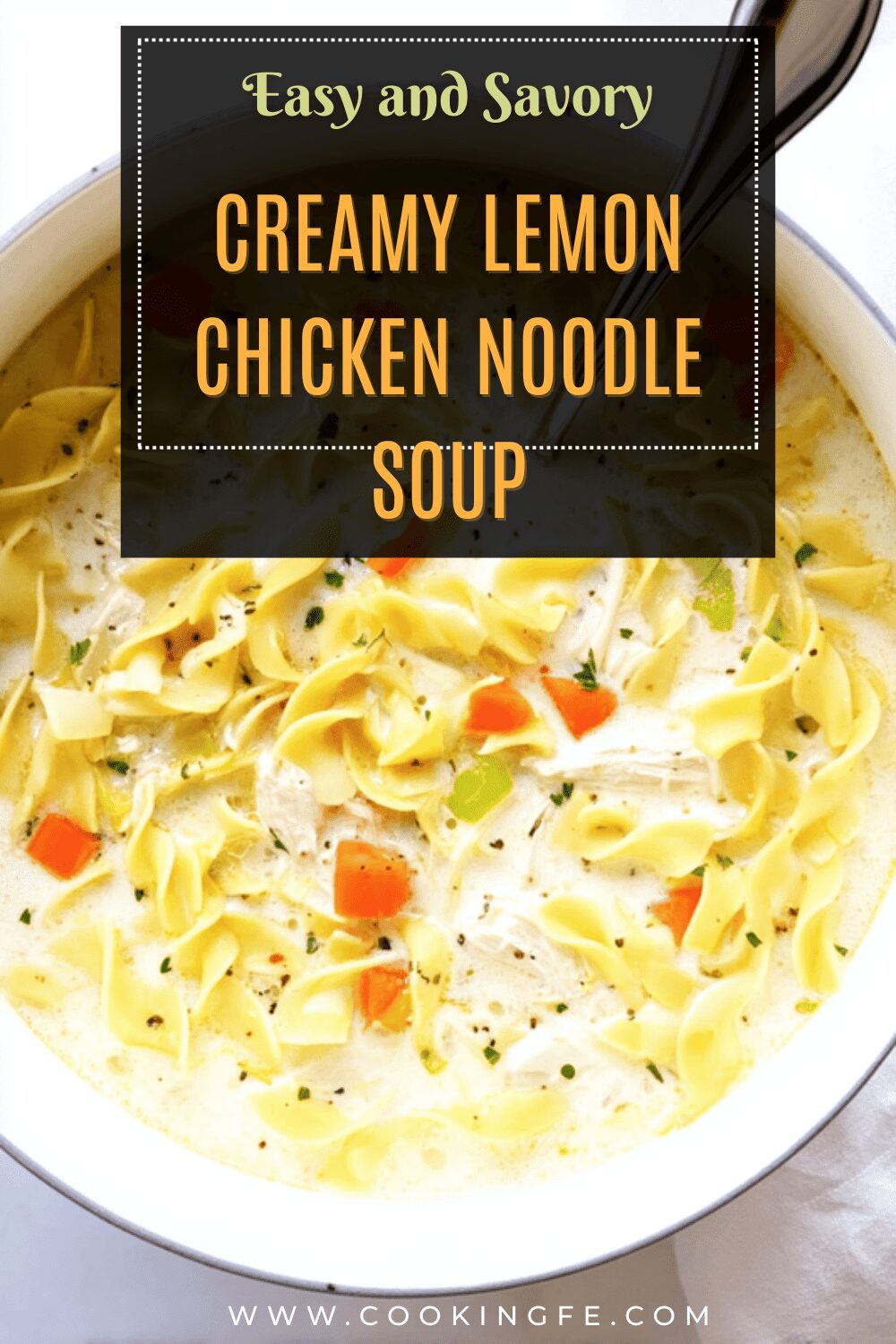 Creamy Lemon Chicken Noodle Soup
