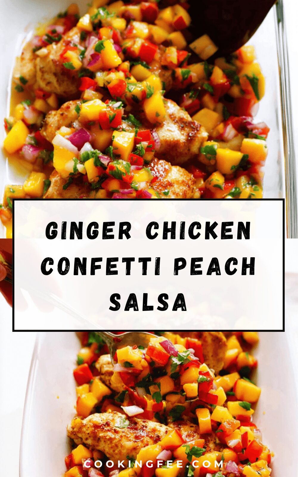 Ginger Chicken Confetti Peach Salsa