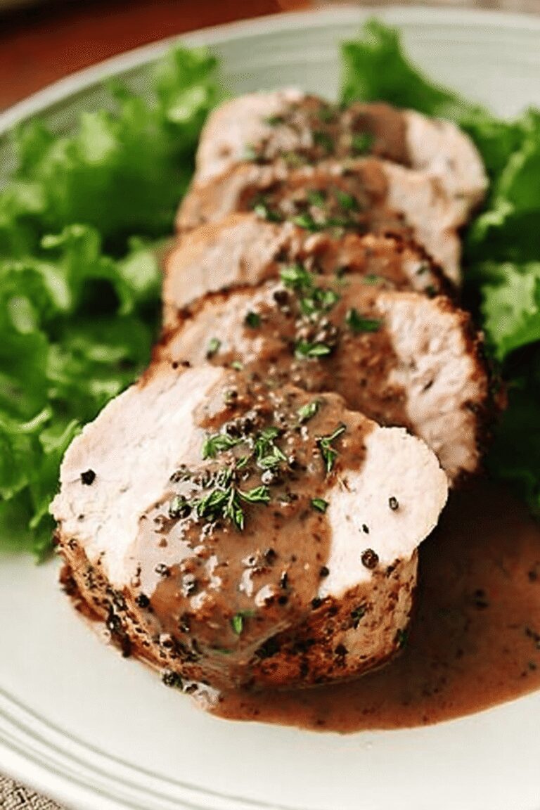Pork Tenderloin With Burgundy Peppercorn Sauce 6.Png