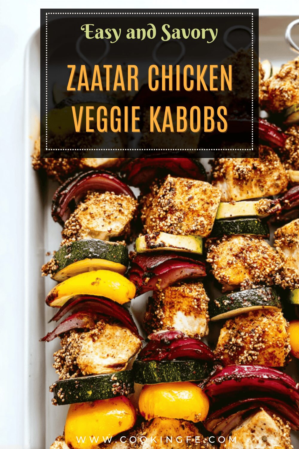 Zaatar Chicken Veggie Kabobs