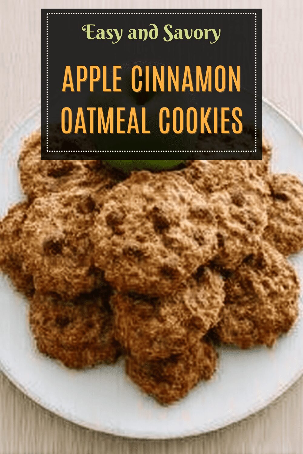Apple Cinnamon Oatmeal Cookies