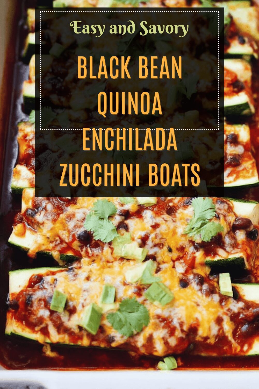 Black Bean Quinoa Enchilada Zucchini Boats