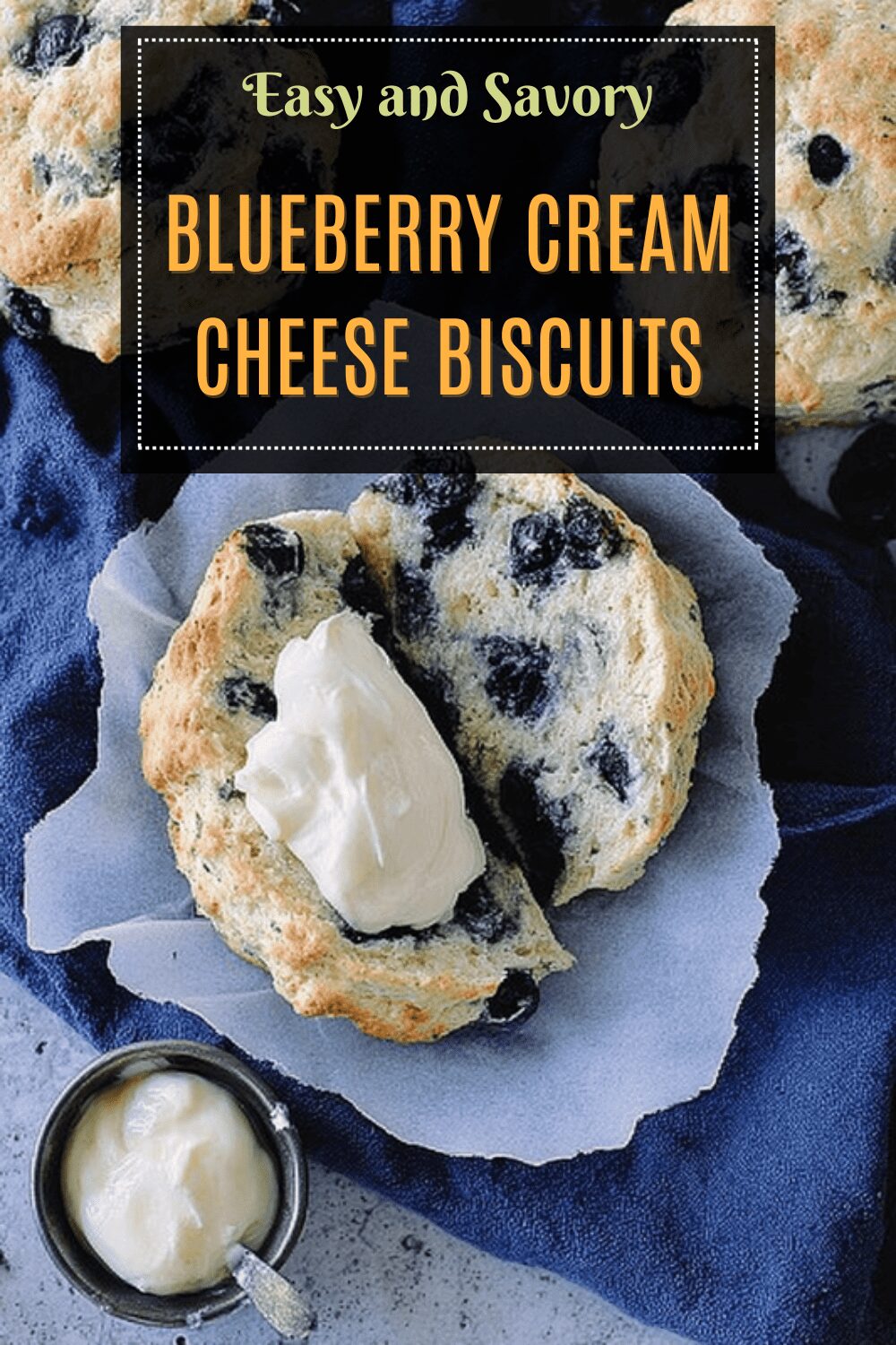 Blueberry Cream Cheese Biscuits