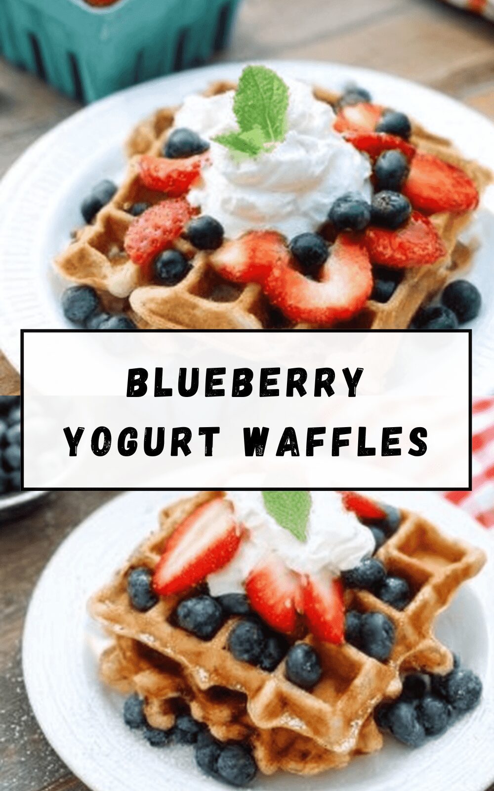Blueberry Yogurt Waffles