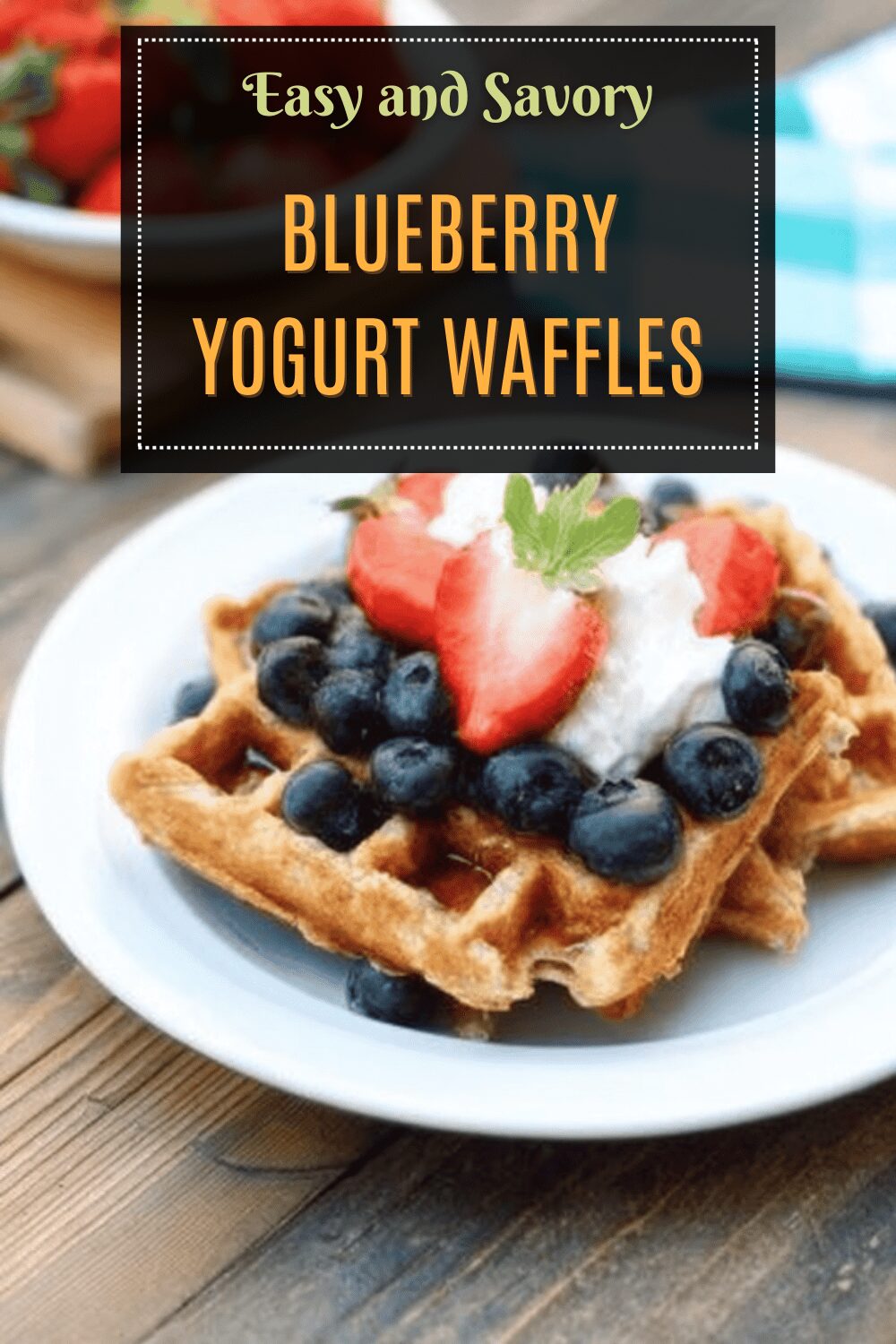 Blueberry Yogurt Waffles