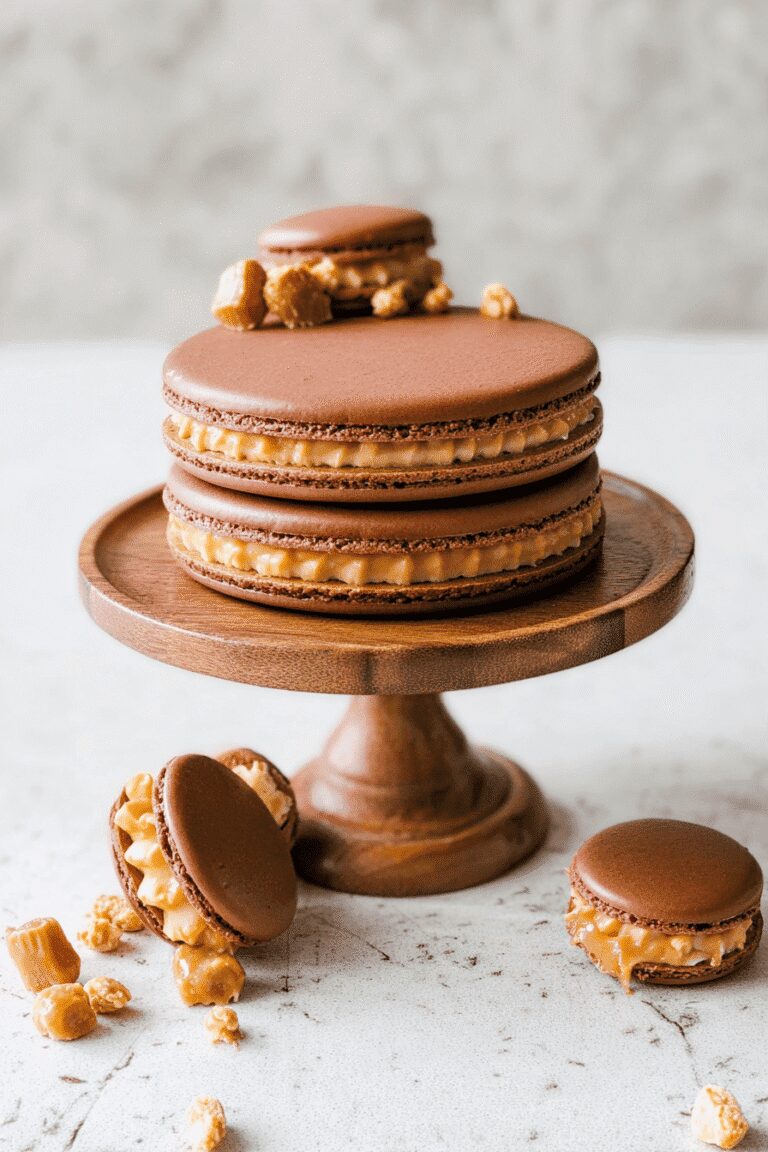 Caramel Macaron Cake 18.Png