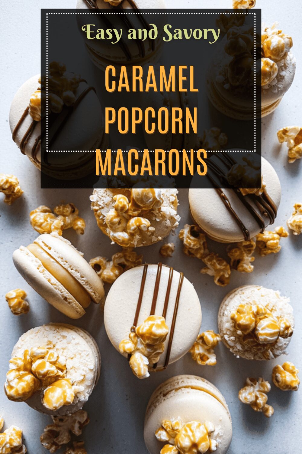 Caramel Popcorn Macarons