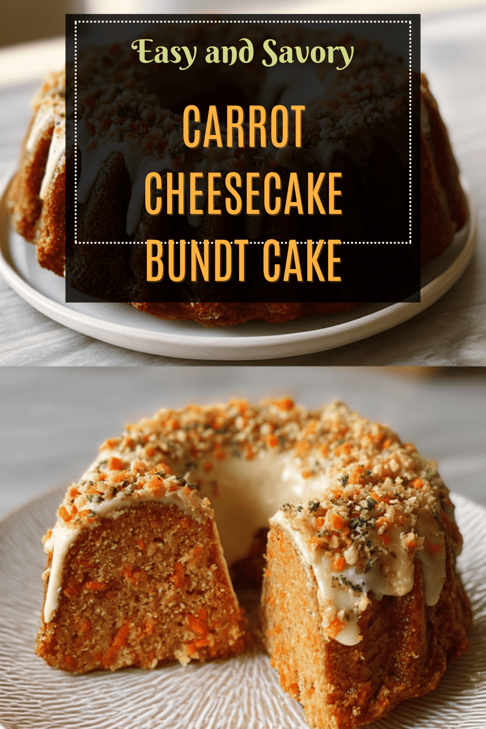 Carrot Cheesecake Bundt Cake