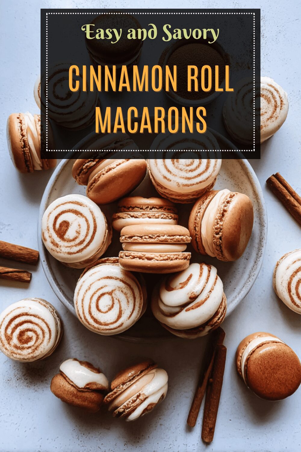 Cinnamon Roll Macarons