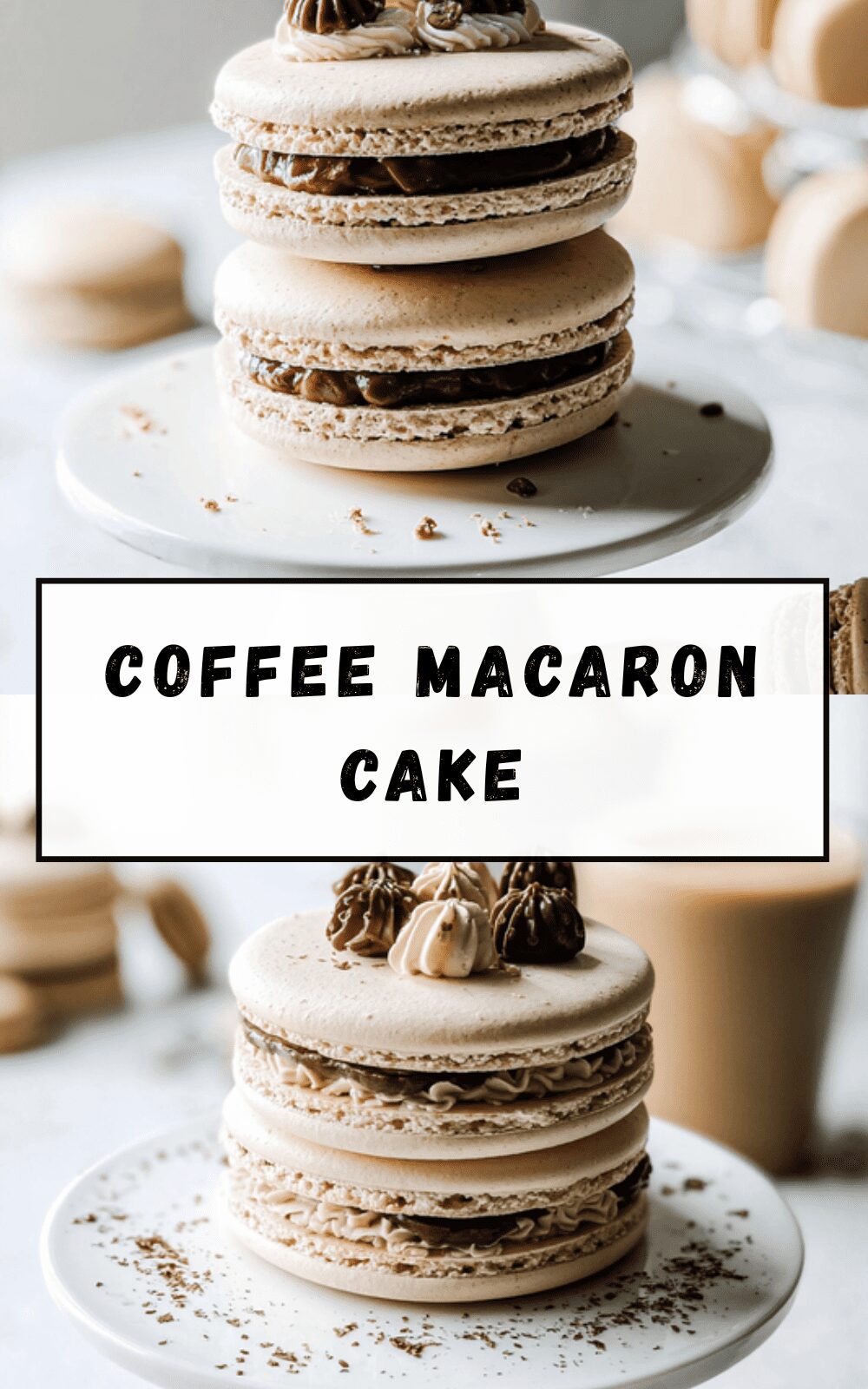 Coffee Macaron Cake