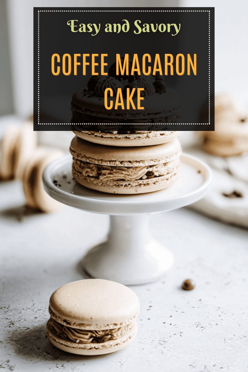 Coffee Macaron Cake