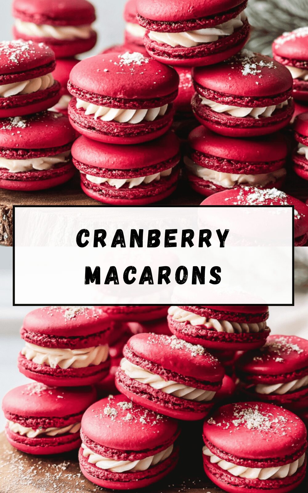 Cranberry Macarons